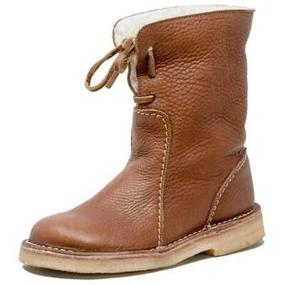 Waterdichte winterlaarzen voor dames met fleece en wollen voering