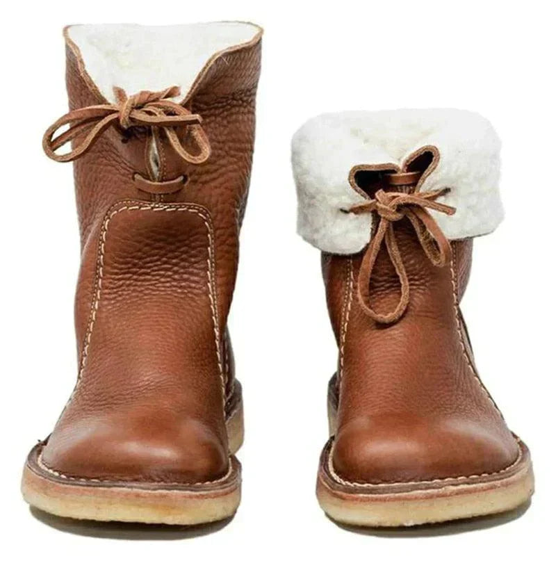 Waterdichte winterlaarzen voor dames met fleece en wollen voering
