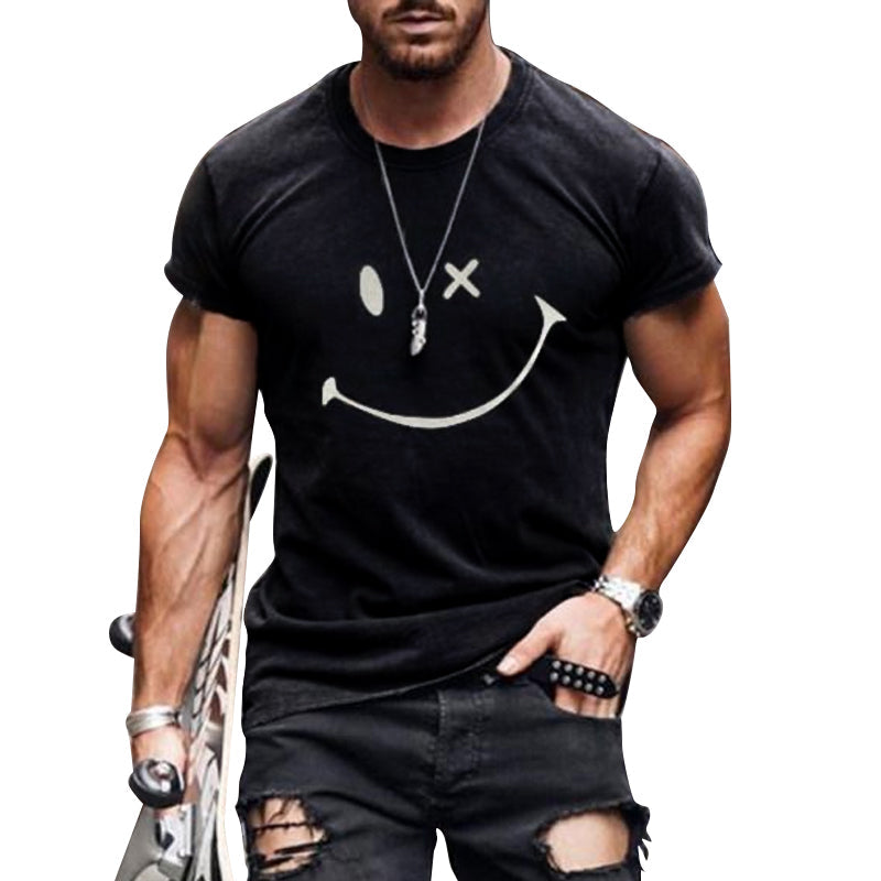 Image of Wayne | Heren T-shirt met Ronde Hals en Grafische Print