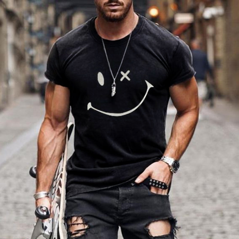 Image of Wayne | Heren T-shirt met Ronde Hals en Grafische Print