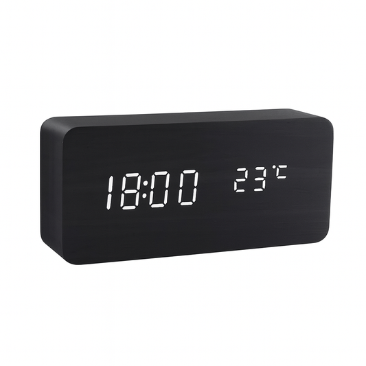 Wekker in Houtdesign met Led-display