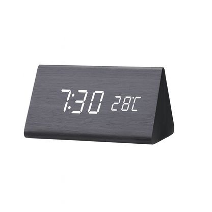 Wekker in Houtdesign met Led-display