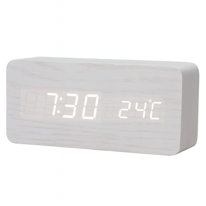 Wekker in Houtdesign met Led-display