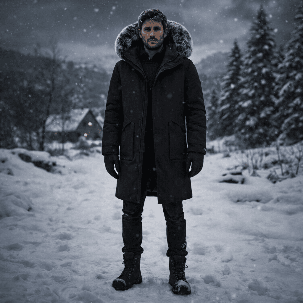 Winddichte winterparka voor heren met warme thermische voering en weerbestendige bescherming