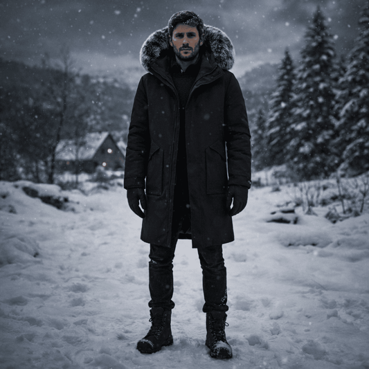 Winddichte winterparka voor heren met warme thermische voering en weerbestendige bescherming