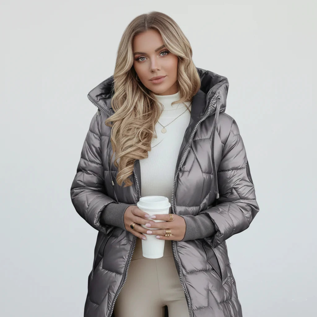 Winterjas met capuchon voor warmte en comfort in een tijdloze alledaagse stijl