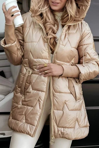 Winterjas met capuchon voor warmte en comfort in een tijdloze alledaagse stijl