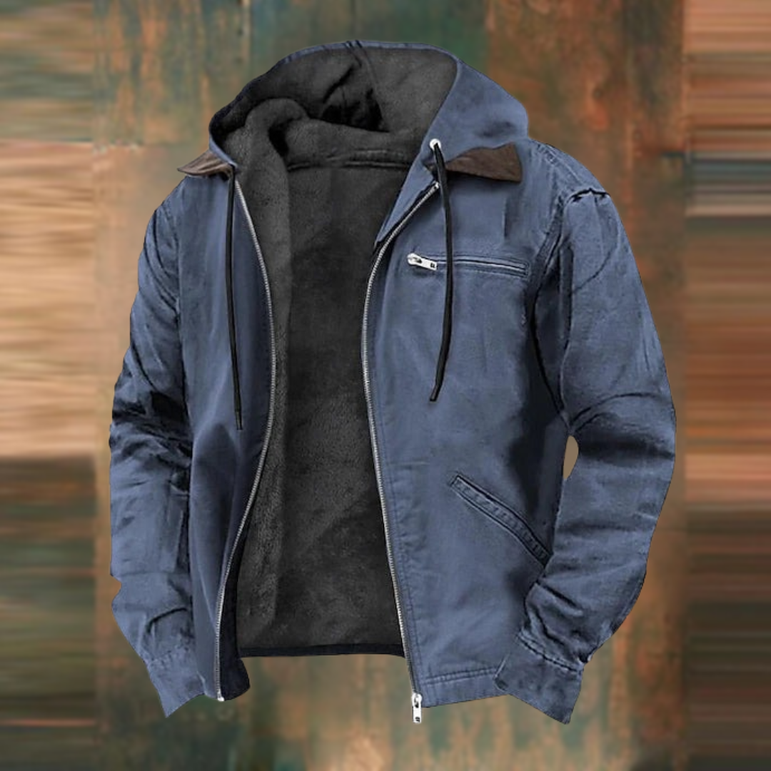 Winterjas voor heren met capuchon en modern ademend design