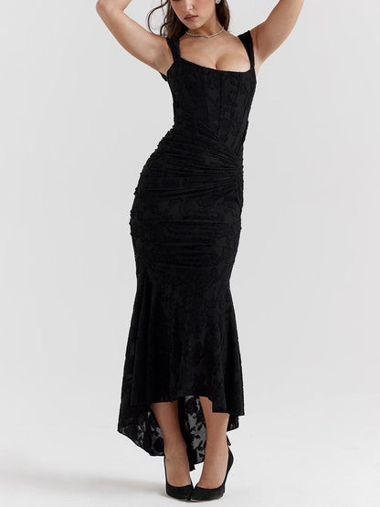 Image of Yara | Dames Mouwloze Bodycon Midi Jurk