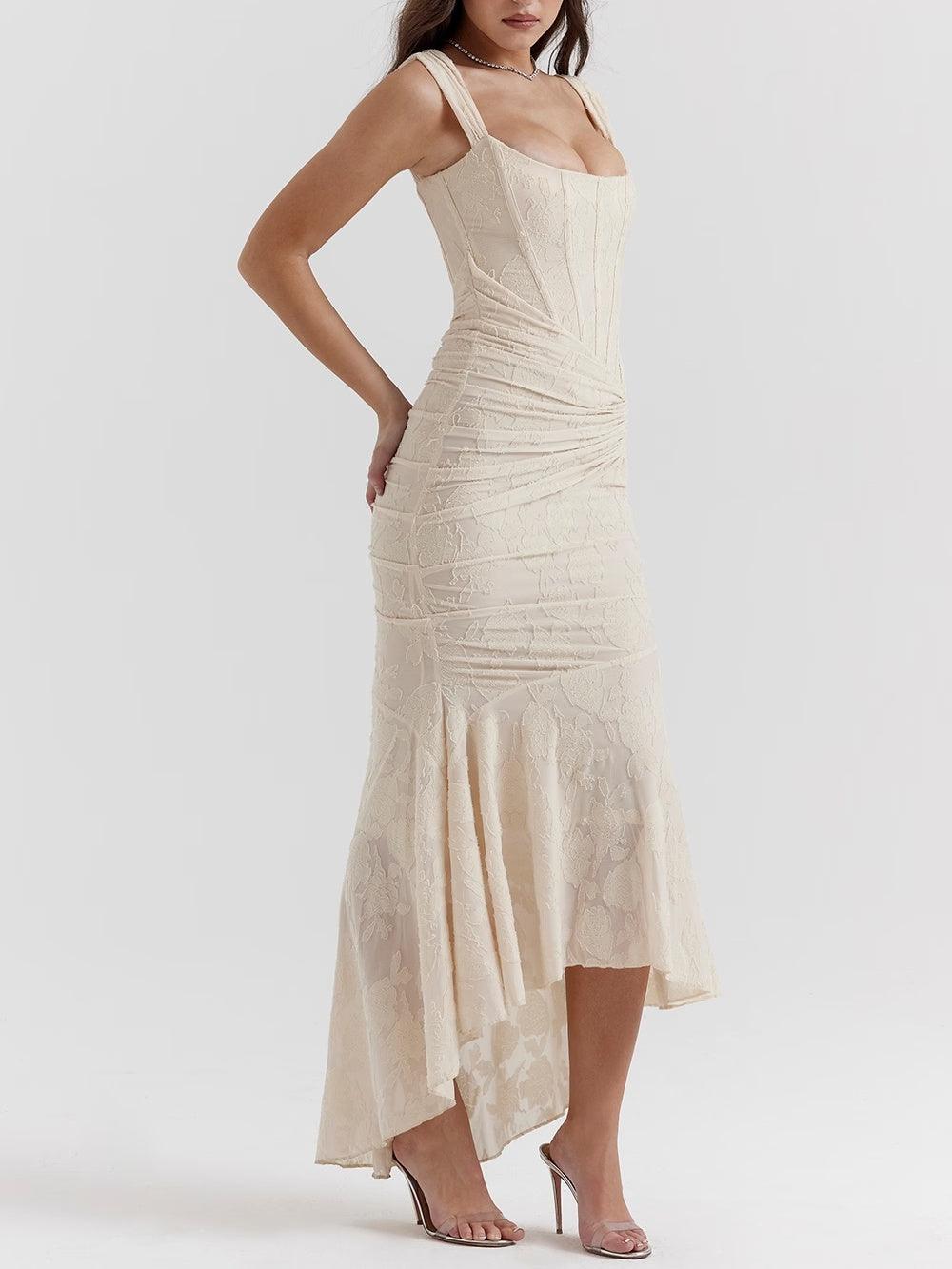 Image of Yara | Dames Mouwloze Bodycon Midi Jurk
