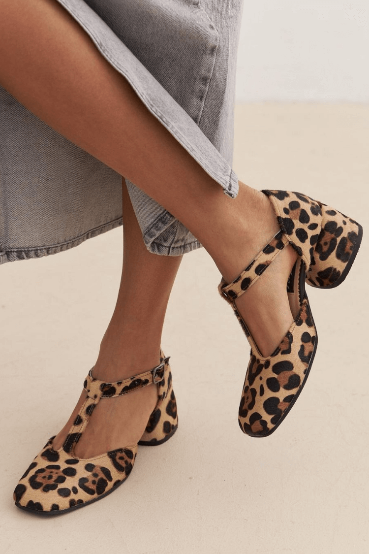 Image of Yara | Dames T-Strap Blokhak Schoenen