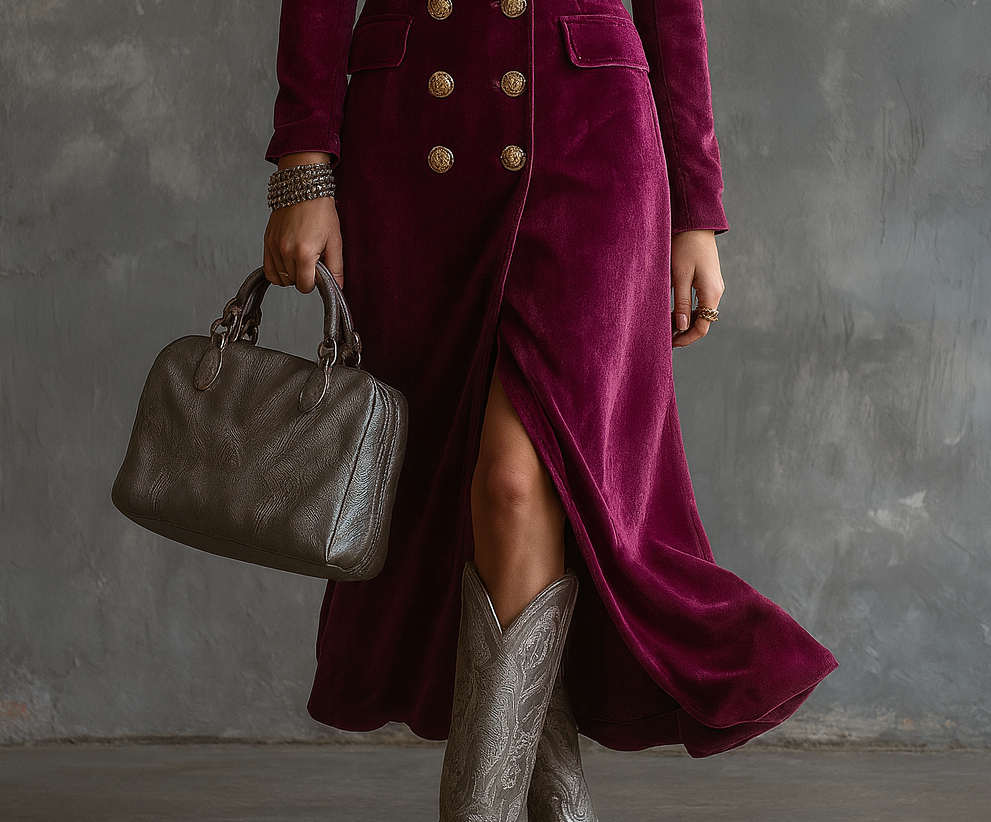 Image of Yara | Dames V-hals Midi Jurk