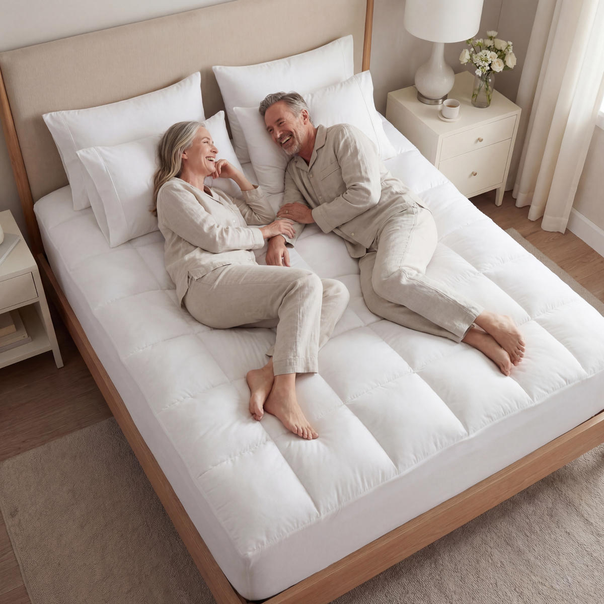 Zachte matrastopper 1000 g/m² - Ademende en verkoelende comfortlaag