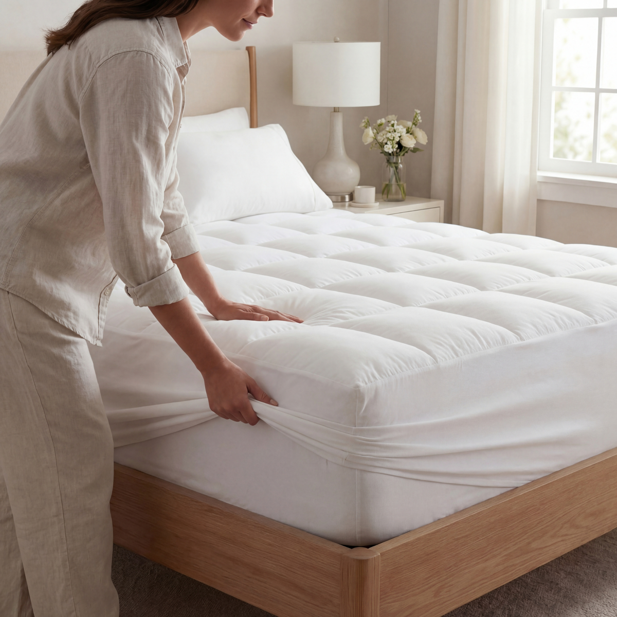 Zachte matrastopper 1000 g/m² - Ademende en verkoelende comfortlaag
