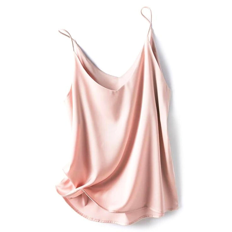 Zijdezacht camisole topje voor dames voor elegante laagjes