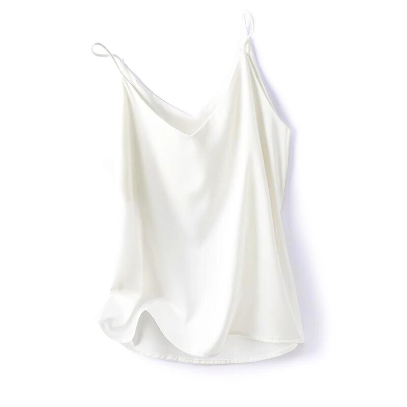 Zijdezacht camisole topje voor dames voor elegante laagjes