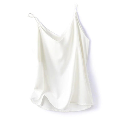 Zijdezacht camisole topje voor dames voor elegante laagjes