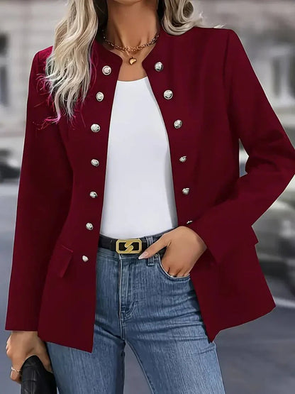 Image of Zoë | Dames Militaire Blouse met Knoopsluiting