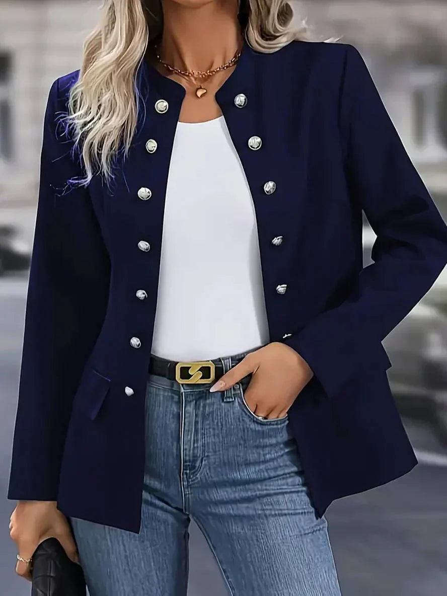 Image of Zoë | Dames Militaire Blouse met Knoopsluiting